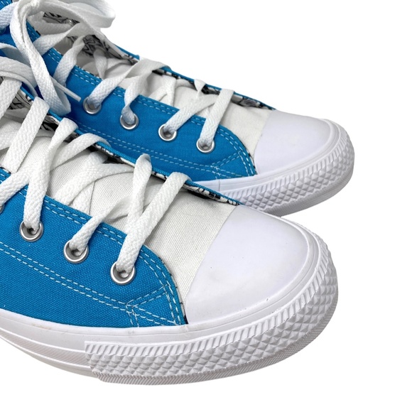 Converse Chuck Taylor High White Blue Canvas Men’s Sneakers Custom 172514C-BLUWT - Picture 7 of 11